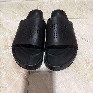 Tom Ford Black Perforated Slide Sandals